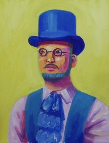 Man in a blue hat