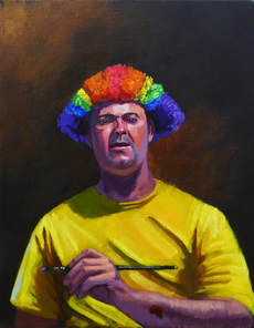 Man dressed as clown