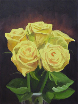 Five Yellow Roses